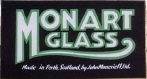 Monart Glass showcard
