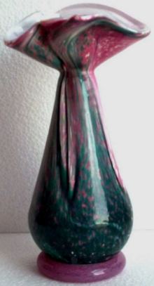 Ysart glass style vase by William Manson Junior