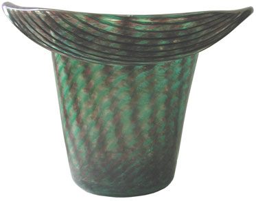 Vasart Striped Hat vase