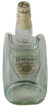 Vasart Glass Teacher's whisky bottle ashtray