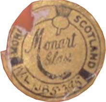 Monart glass special shape label